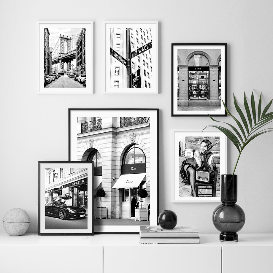 Photography Trend - Paris Fashion Girl Luxury Store Black