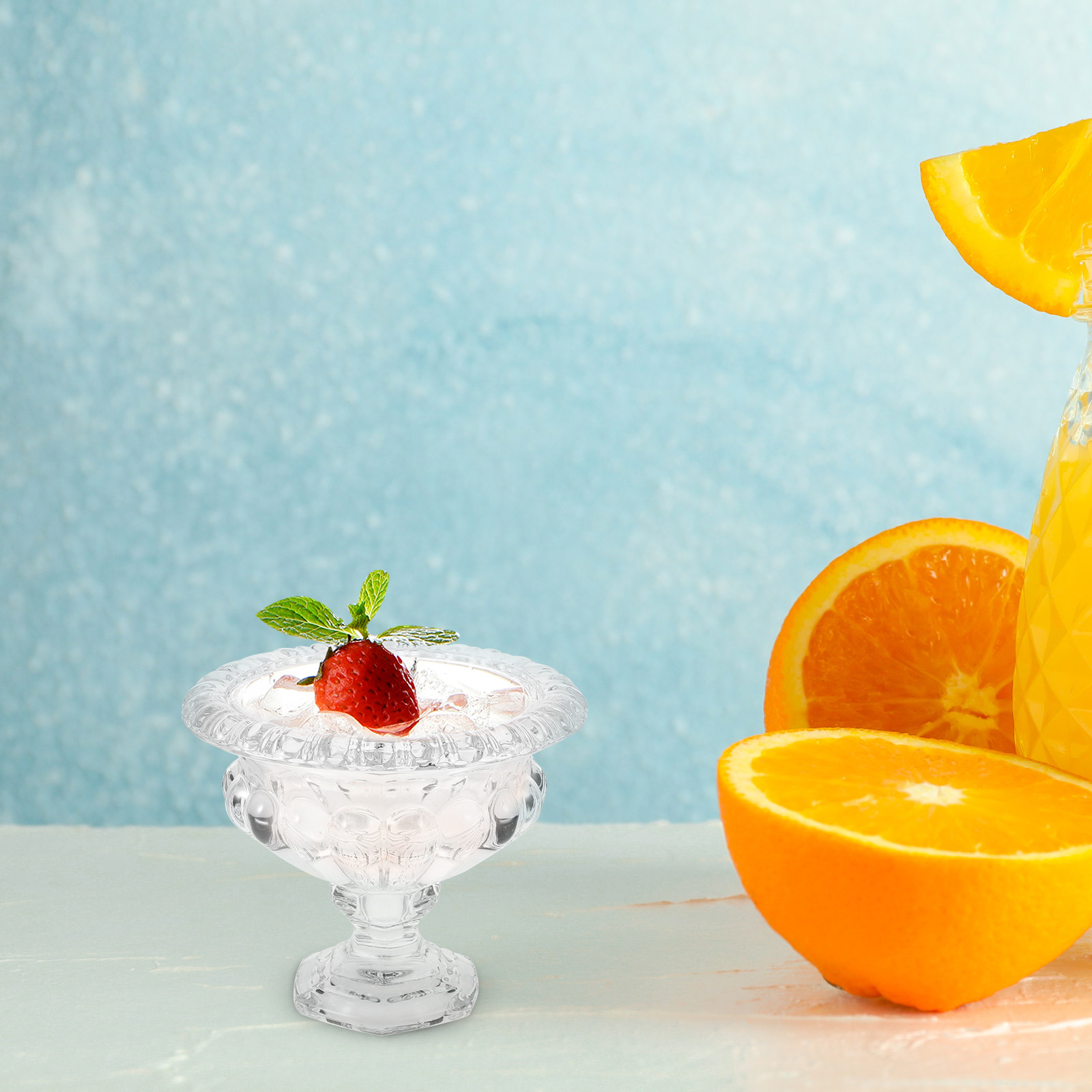 Photography Food - Elegant European Glass Ice Cream Bowls