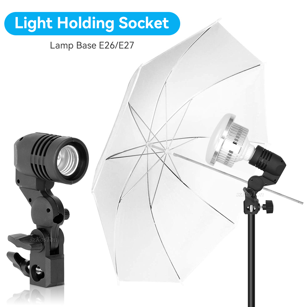 Photography Umbrella Lights - 2PCS/1PC E27 Single Head Bulb Holder