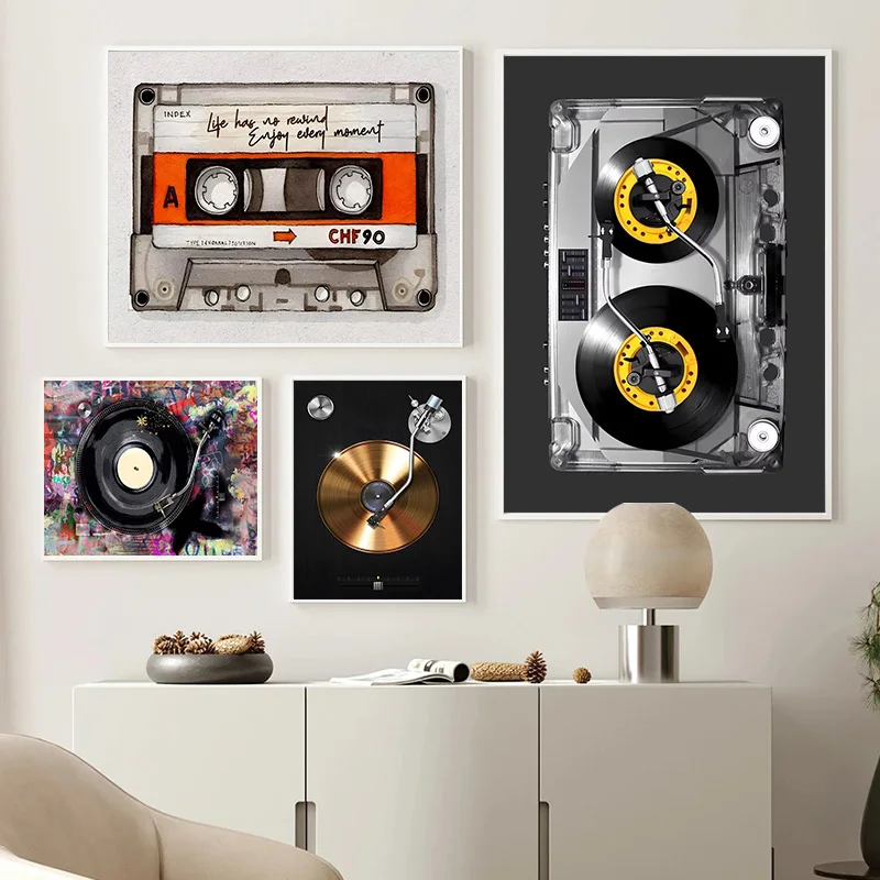 Photography Trend - Cassette DJ Turntable Canvas Posters Unique