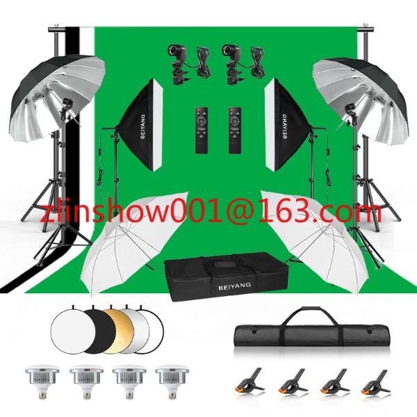 Photography Umbrella Lights - Photo Studio Equipment 2.6*3m/2*3m Background Stand