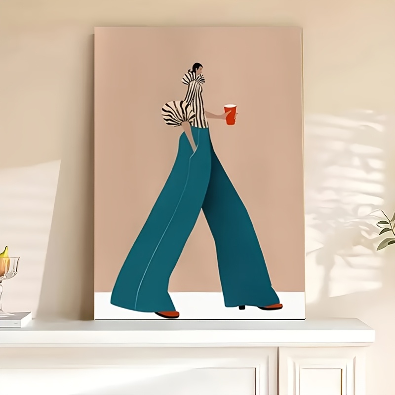 Photography Trend - Fashionable Blue Pants Woman Poster Prints