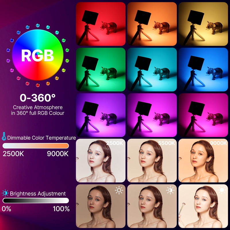 ULANZI LT002 RGB Video Light,  - đánh giá và giá Photography Umbrella Lights