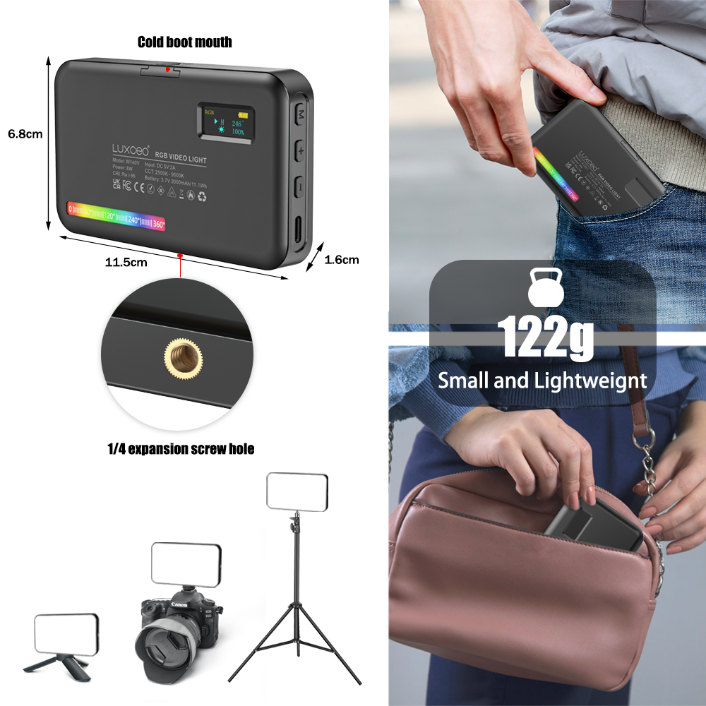 LUXCEO V10 PRO Video Light RGB - đánh giá và giá Photography Umbrella Lights