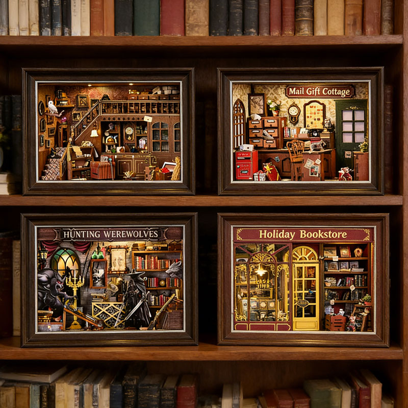 DIY 3D Wooden Book Nook Kit Mi - đánh giá và giá Photography Hacks