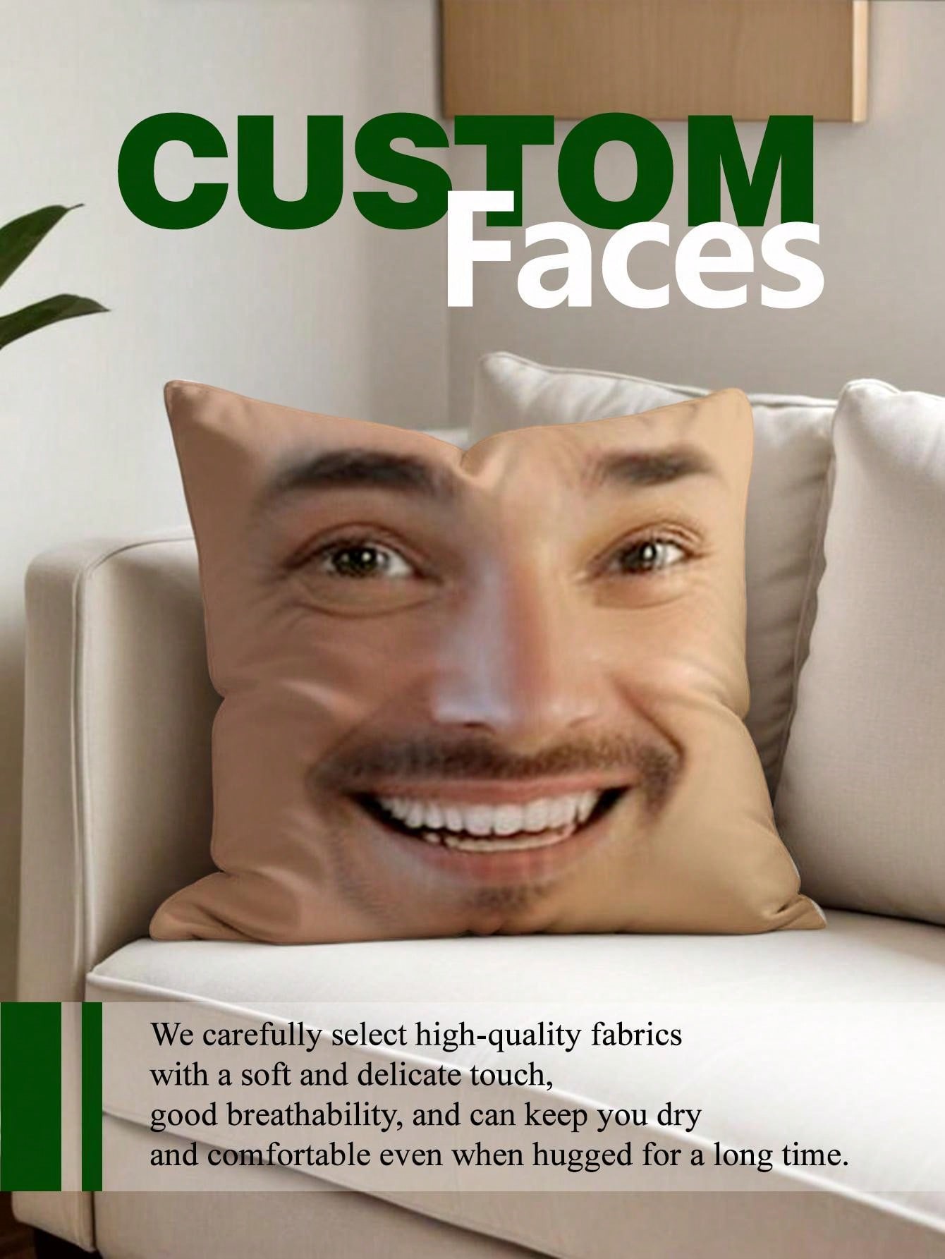 1pc Custom Face Square Pillow  - đánh giá và giá Photography Ideas