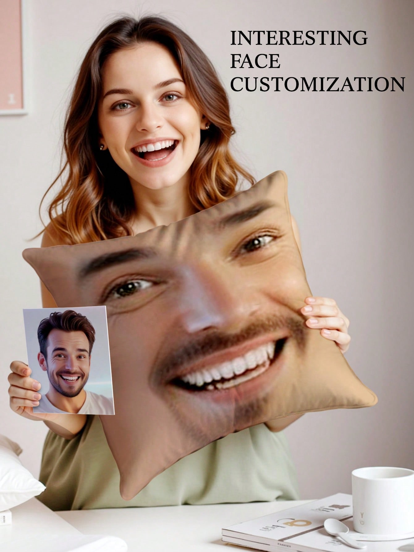1pc Custom Face Square Pillow  - đánh giá và giá Photography Ideas