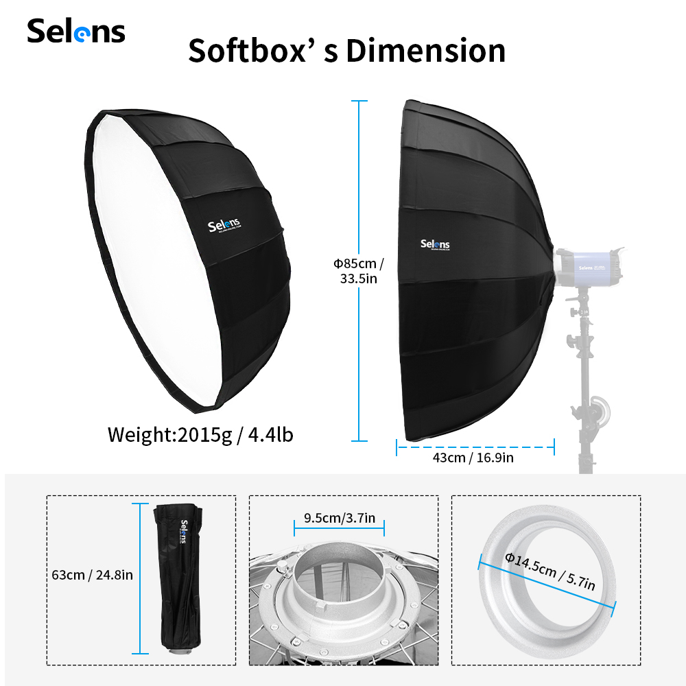 Selens 85Cm Dù Radar Softbox Đ - đánh giá và giá Photography Umbrella Lights