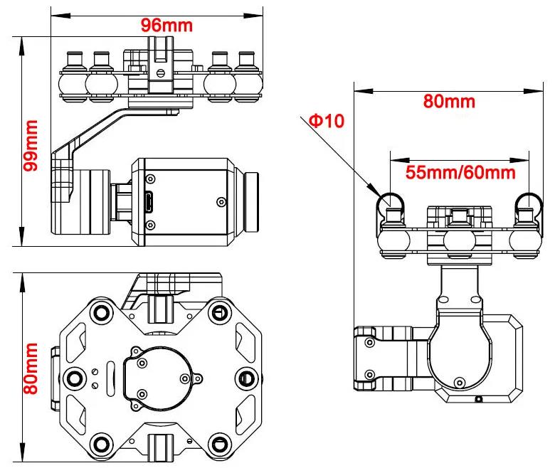 Tarot TL3T20 3-axis Gimbal 640 - đánh giá và giá Photography Drone