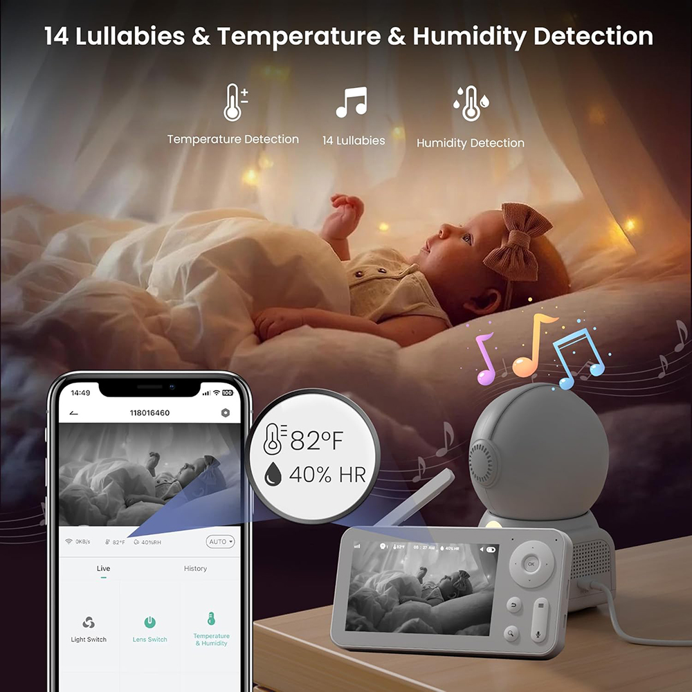 2K Baby Monitor with 2 Cameras - đánh giá và giá Photography Umbrella Lights